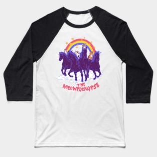 Four Horsemittens Of The Meowpocalypse Baseball T-Shirt